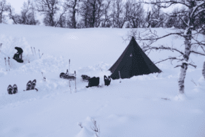 Zelt im Schnee