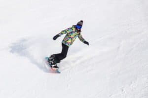 Snowboarder in Aktion