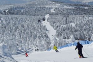 Skipiste von oben