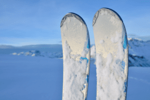 Skier im skigebiet Oberstdorf