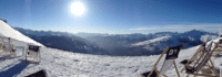Sundowner im Skigebiet