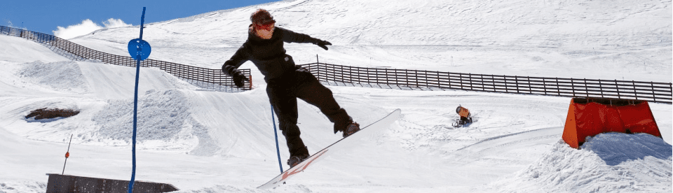 Snowboarden im Rampenpark