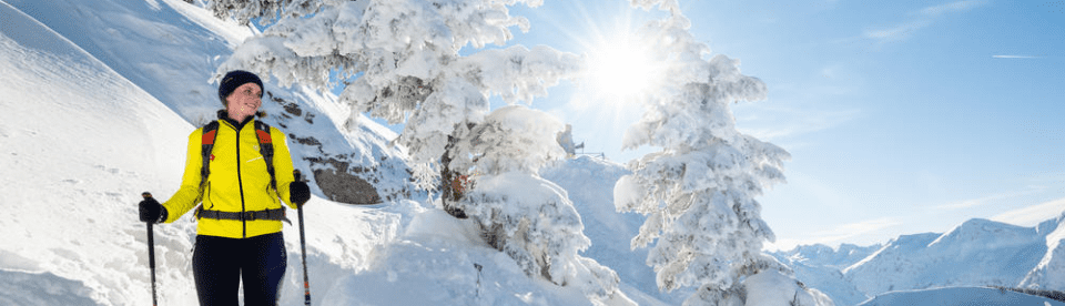Frau im Winter Wonderland