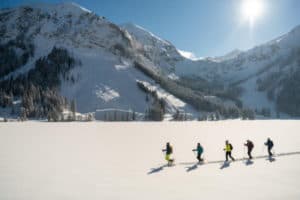 Lappland Winterreise Schneeschuhe