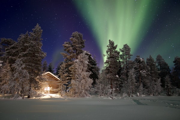 Nordlichter Nachthimmel Island