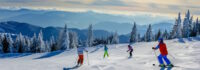 Skifahren auf großen Pisten