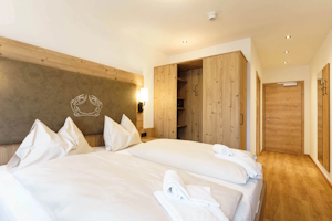 Eins der Zimmer im Hotel